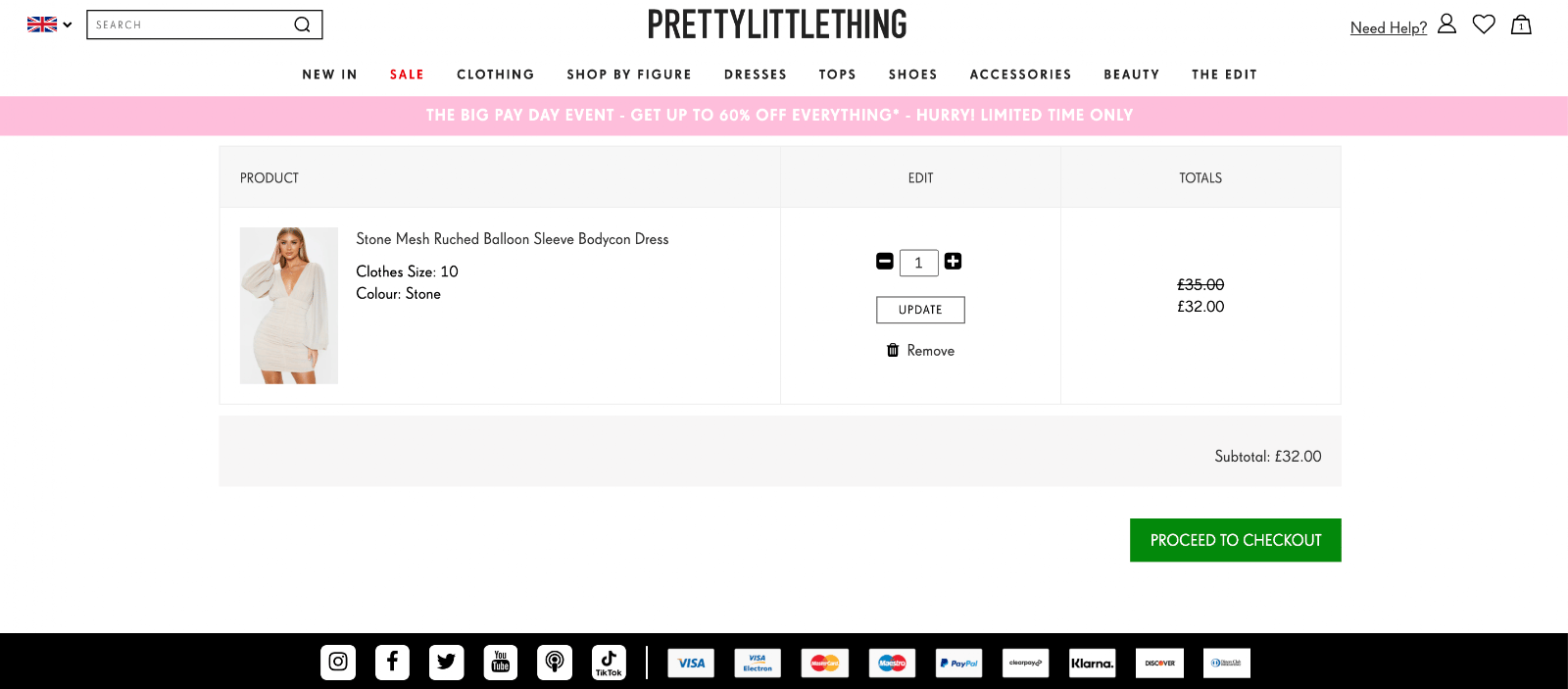 Pretty Little Thing website