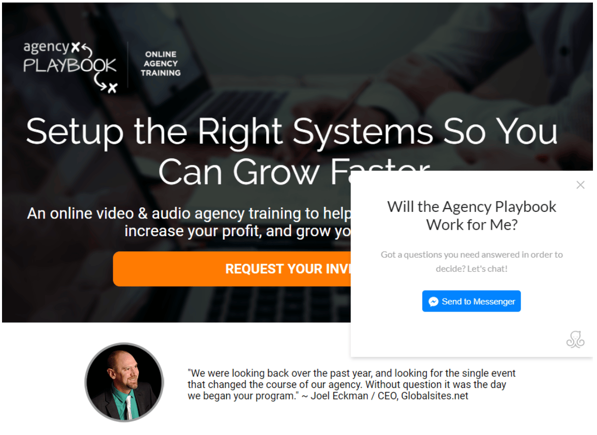 Agency Lead Magnet in Messenger