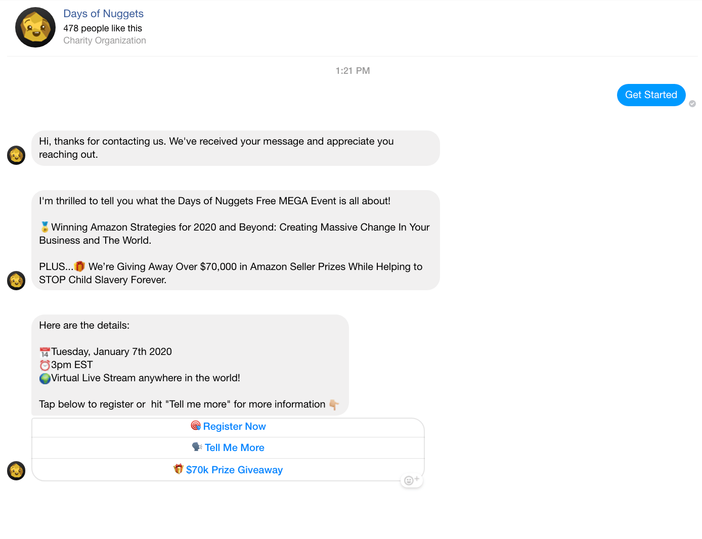 Using Messenger Ref Url from Manychat