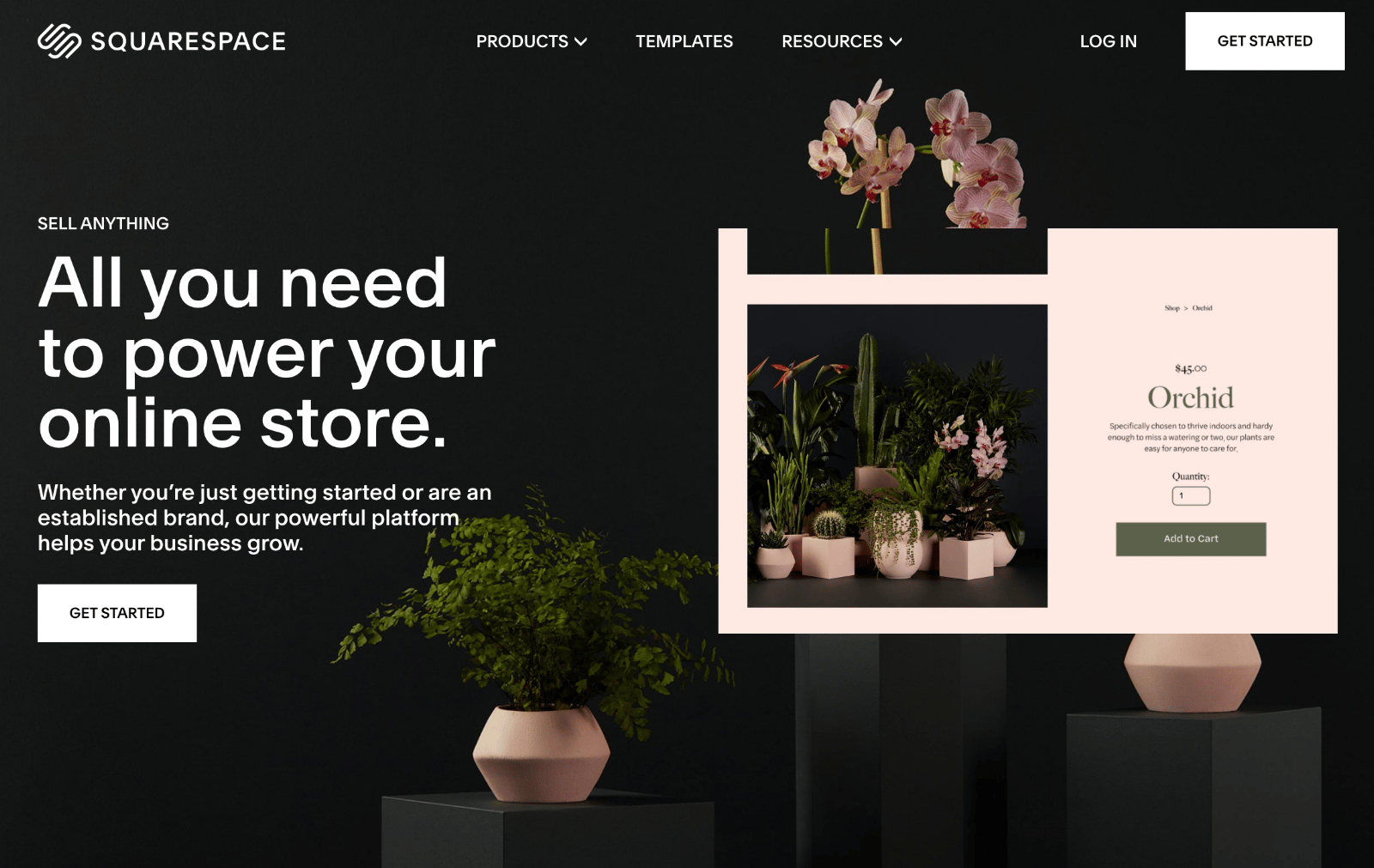 Squarespace ecommerce website builder