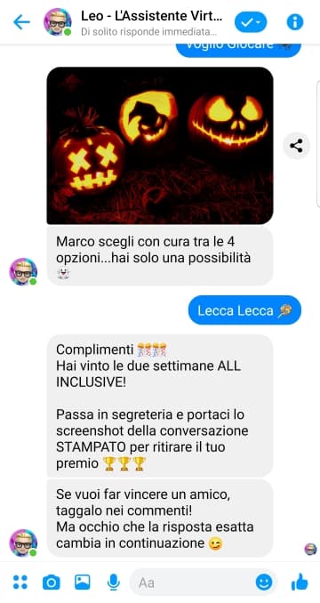 Halloween Quiz inside Messenger #3
