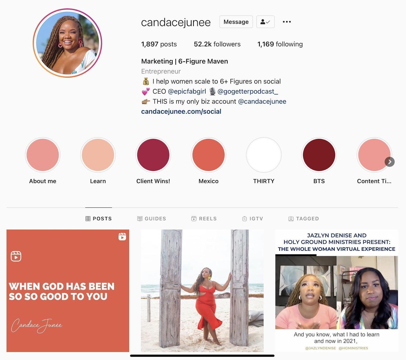 Candacejunee instagram profile
