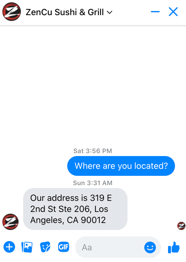restaurant chatbot examples