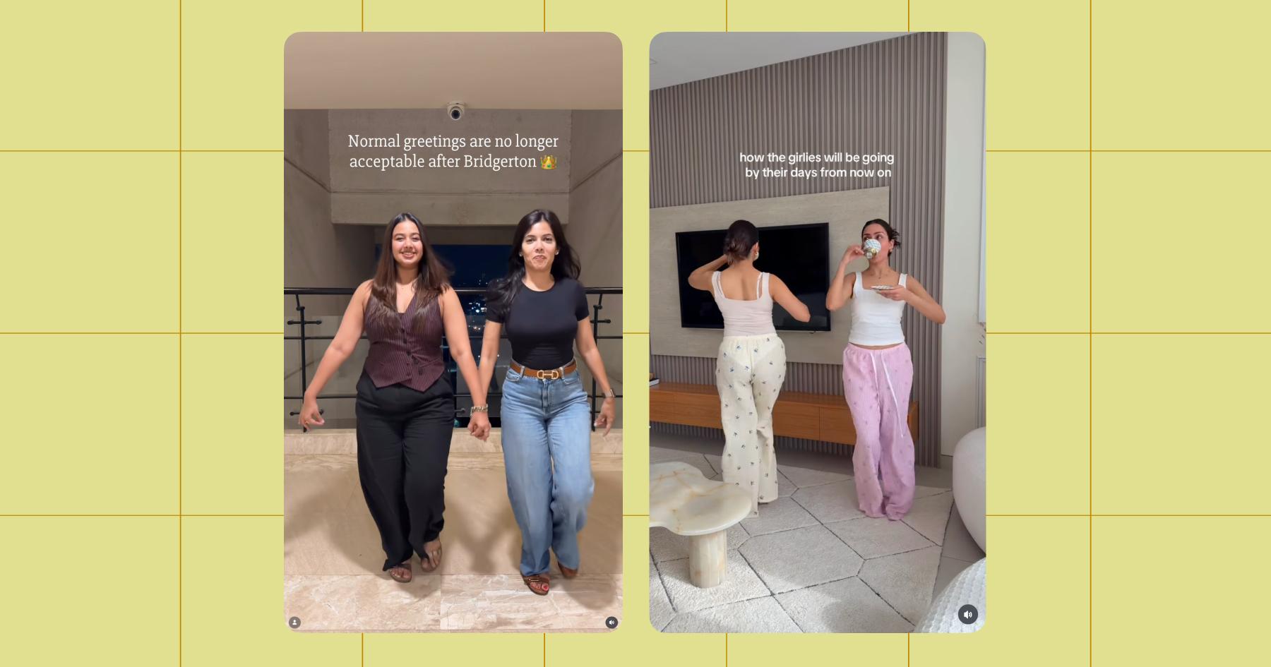 Screenshots of an Instagram trend 