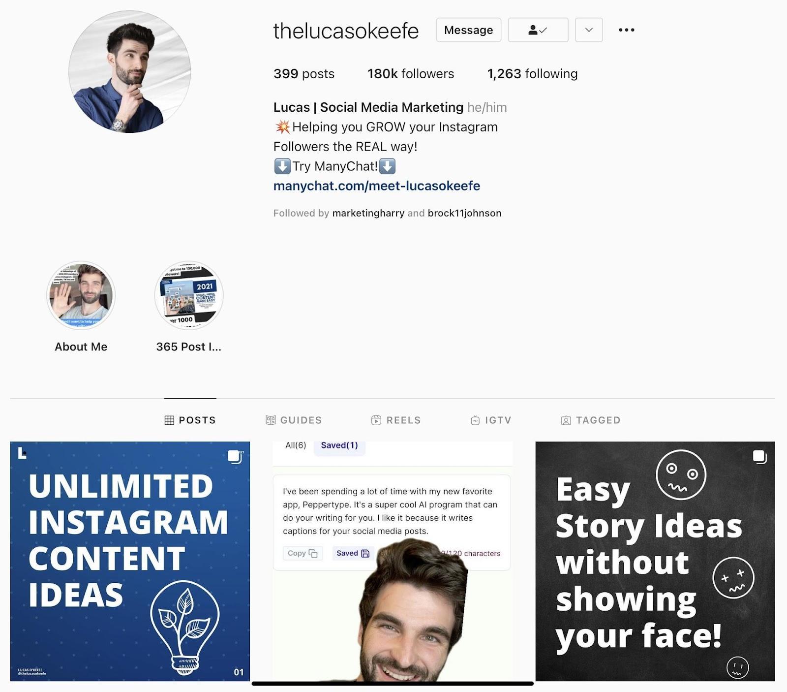 lucas okeefe instagram profile