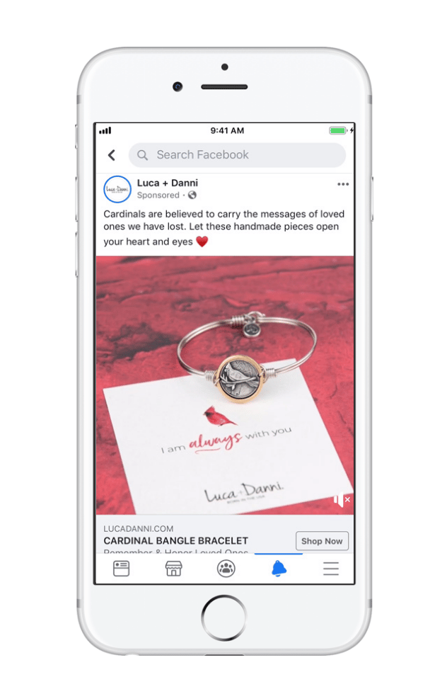 Luca + Danni Video Advertising on Facebook Example