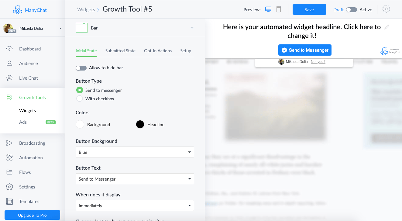manychat growth tool