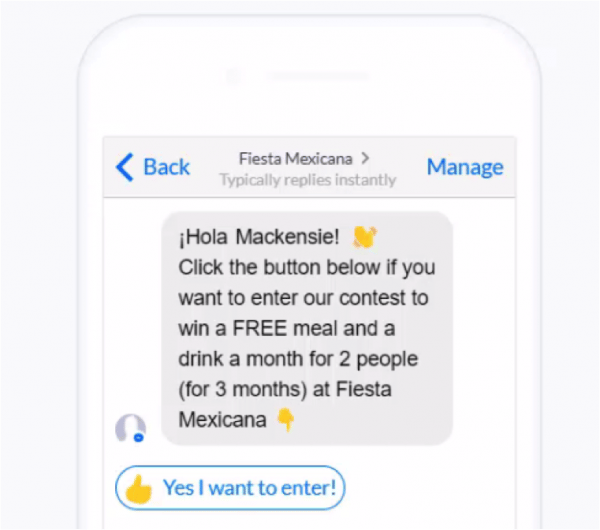 restaurant chatbot examples