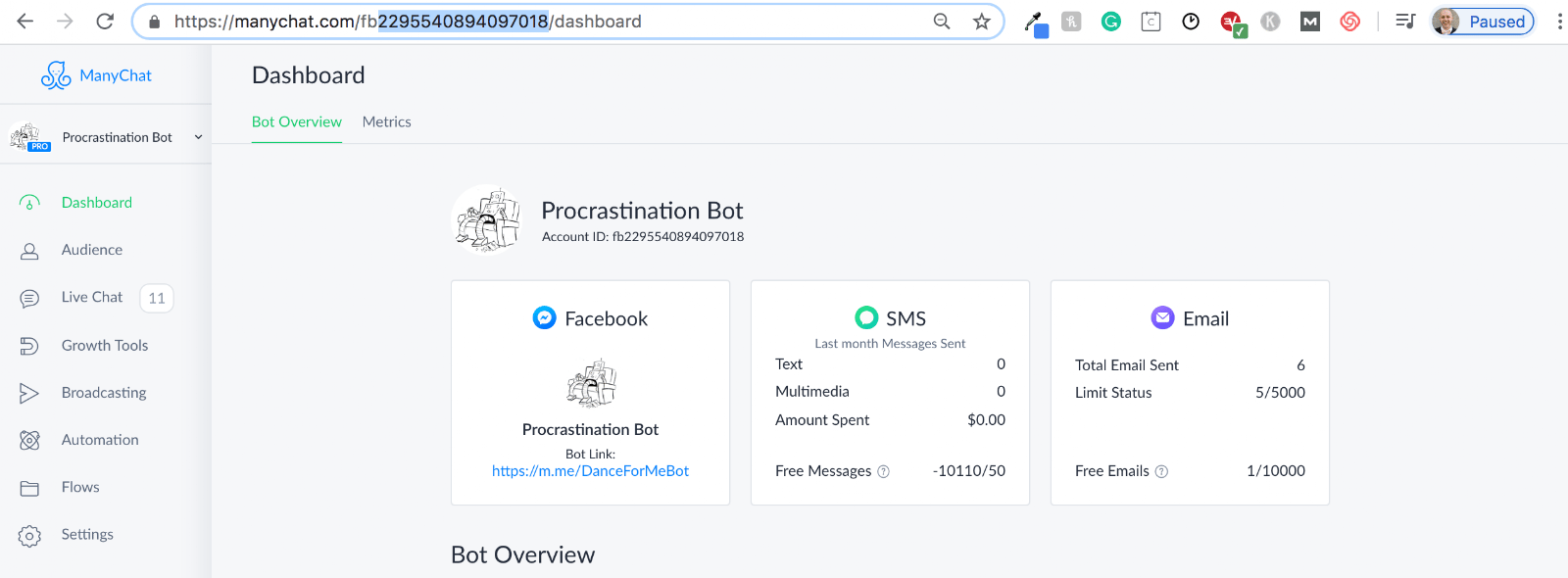 Setting up Manychat and PayPal integration
