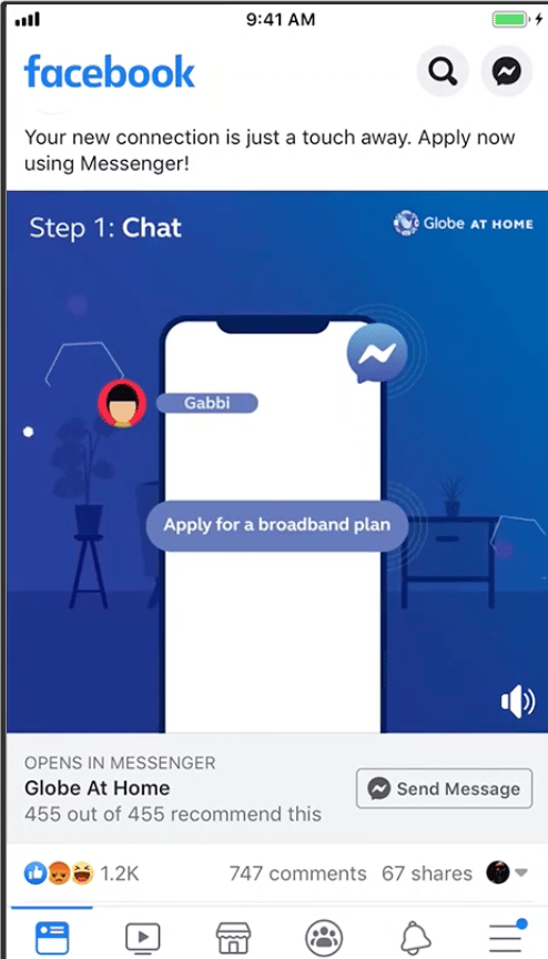 Click to Messenger ads