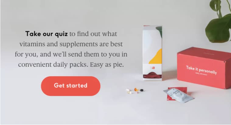 Lead generation quiz example
