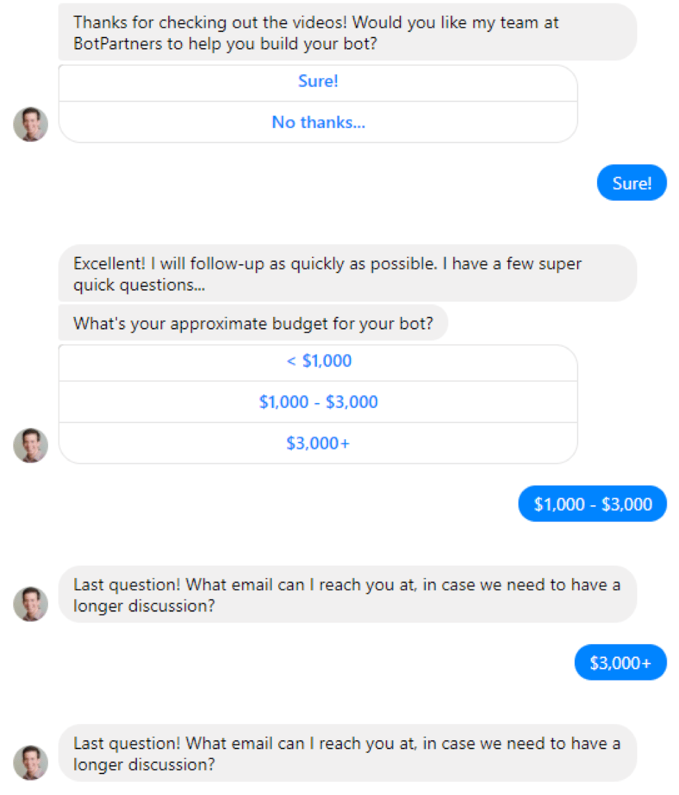 How Much Bot generating leads using manychat