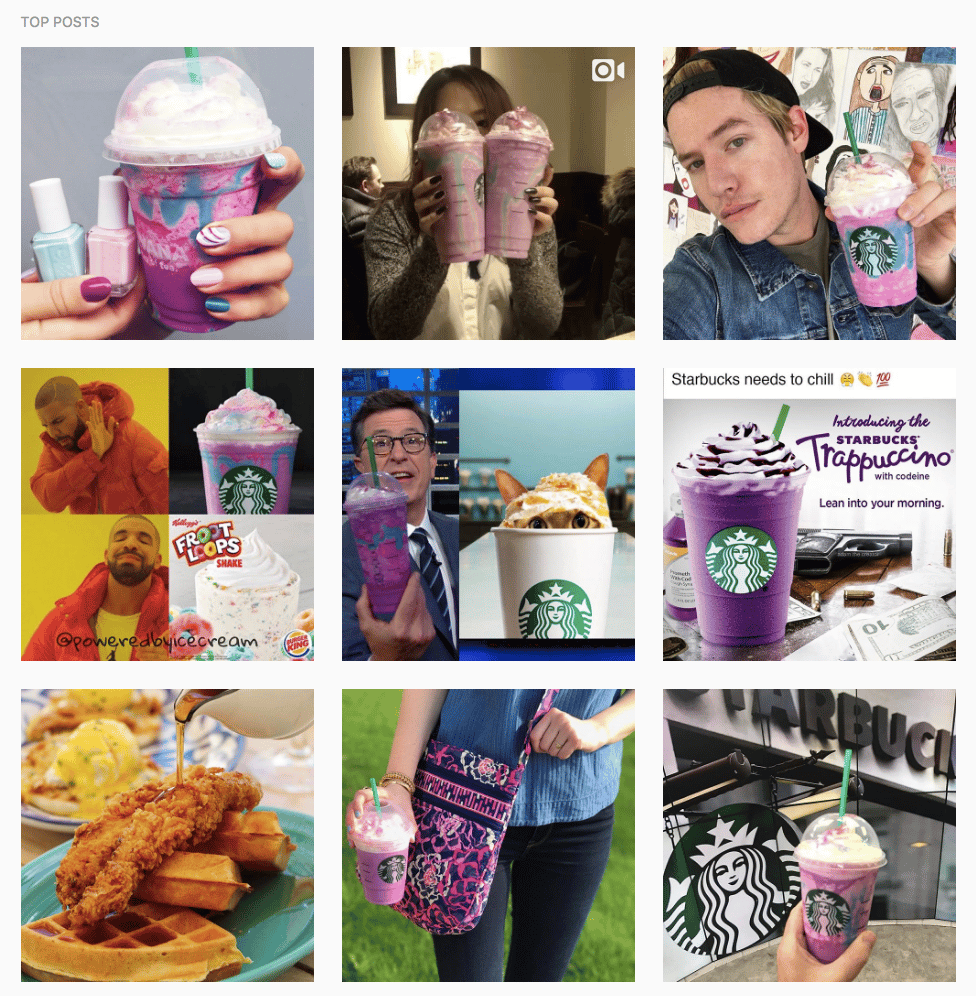 Starbucks Unicorn Frapp social media campaign idea