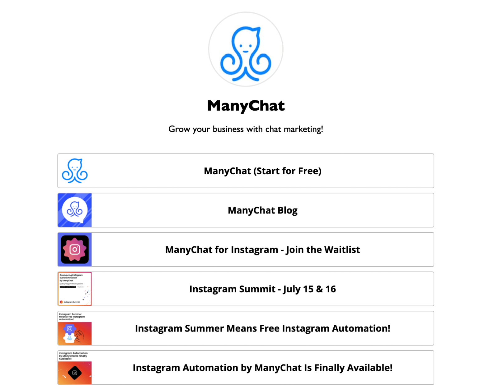 manychat linkinbio