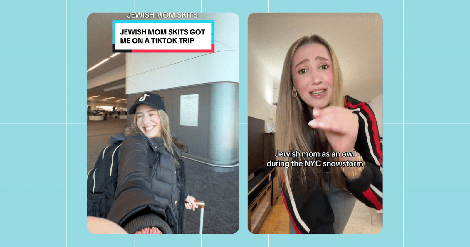 Screenshot of Jewish Mom skits on TikTok