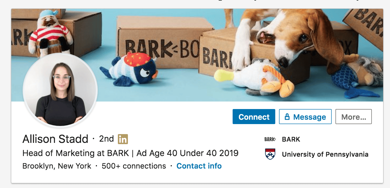 LinkedIn Cover photo example for marketing a brand