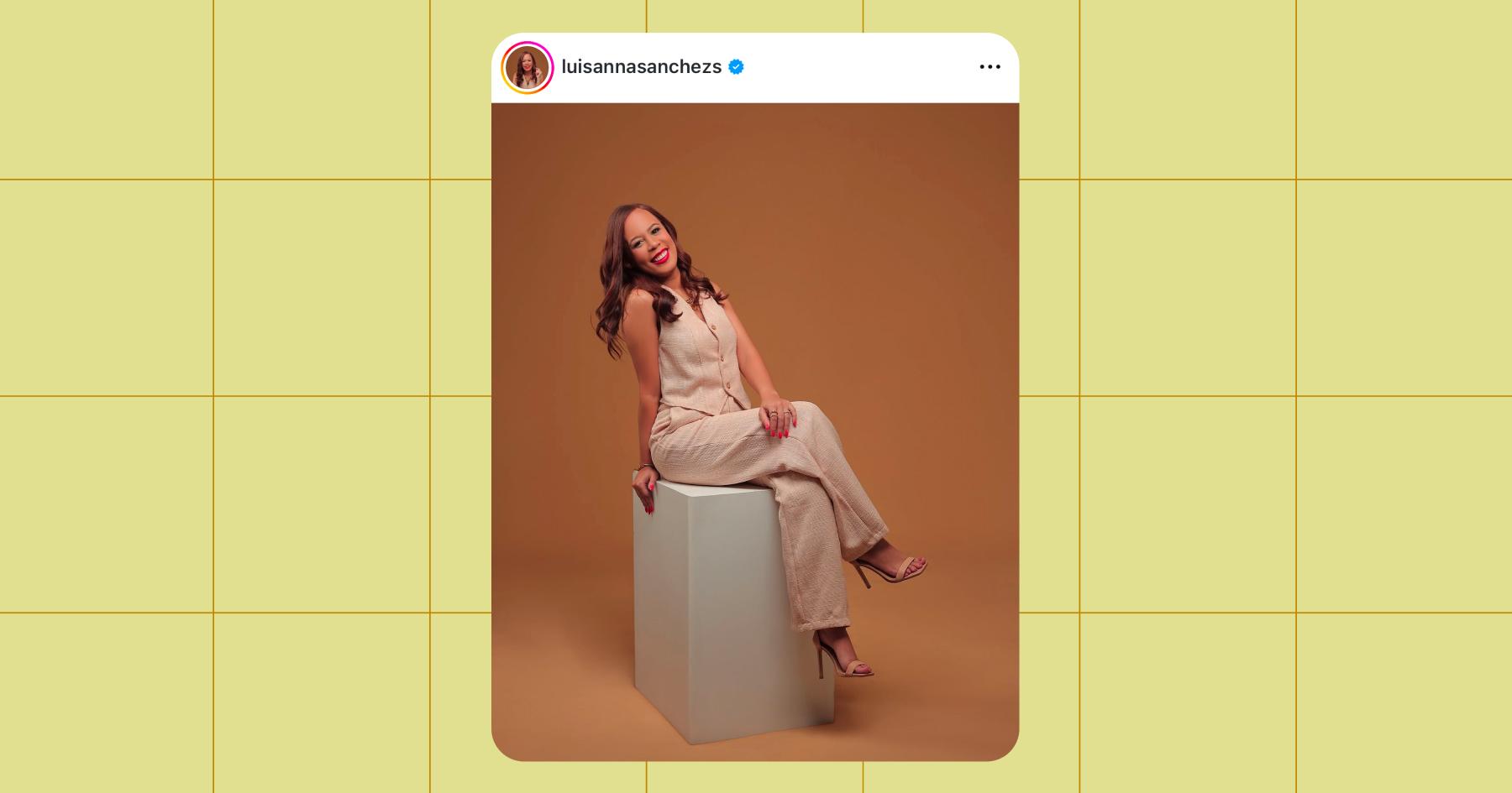Screenshot of Luisana Sanchez on Instagram