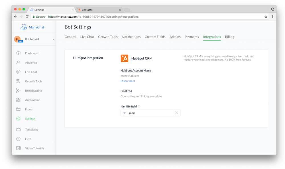 Setting up Custom User Field in Manychat