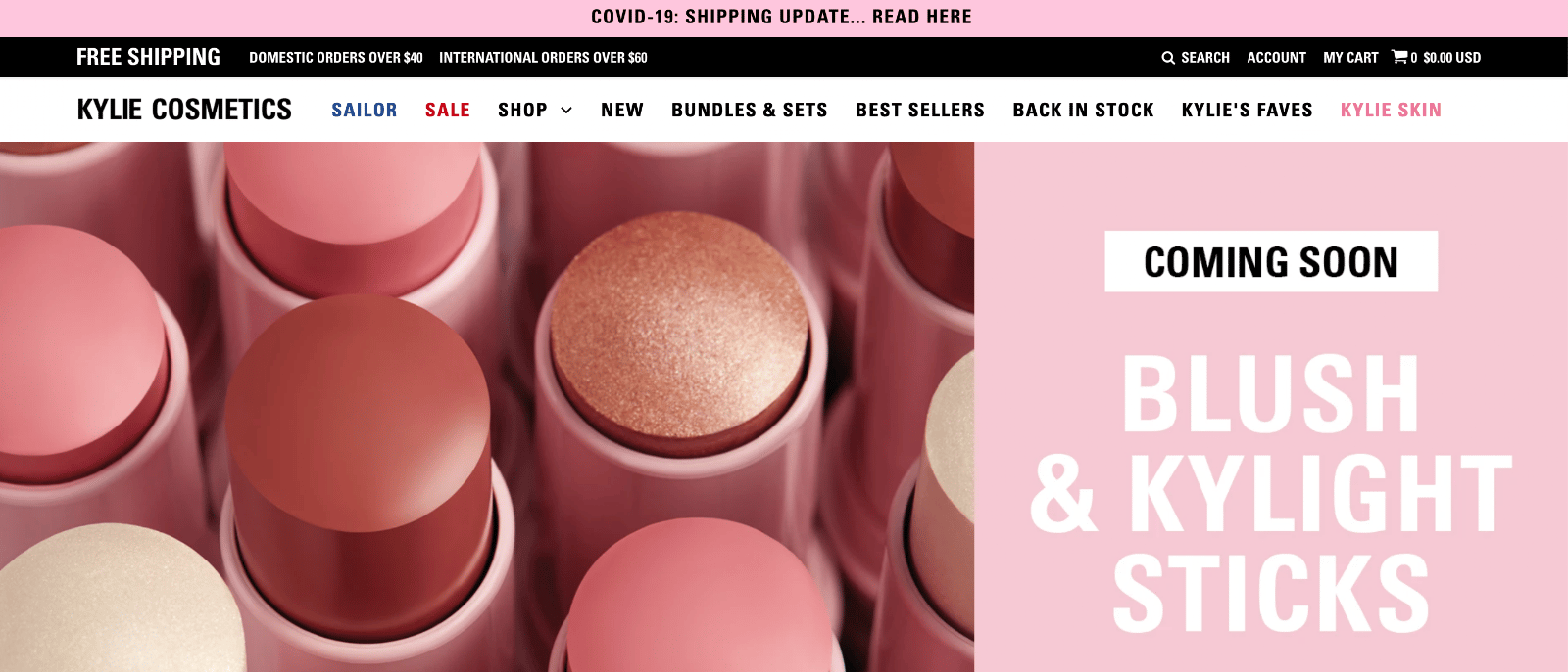 Kylie Cosmetics example