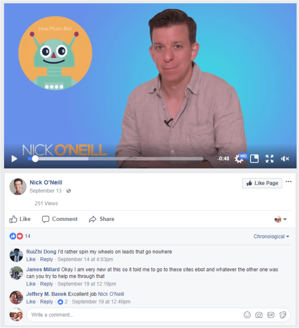 How Much Bot engage with audience in facebook messenger