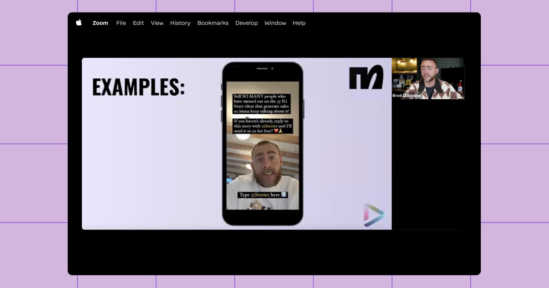Screenshot of Brock Johnson example