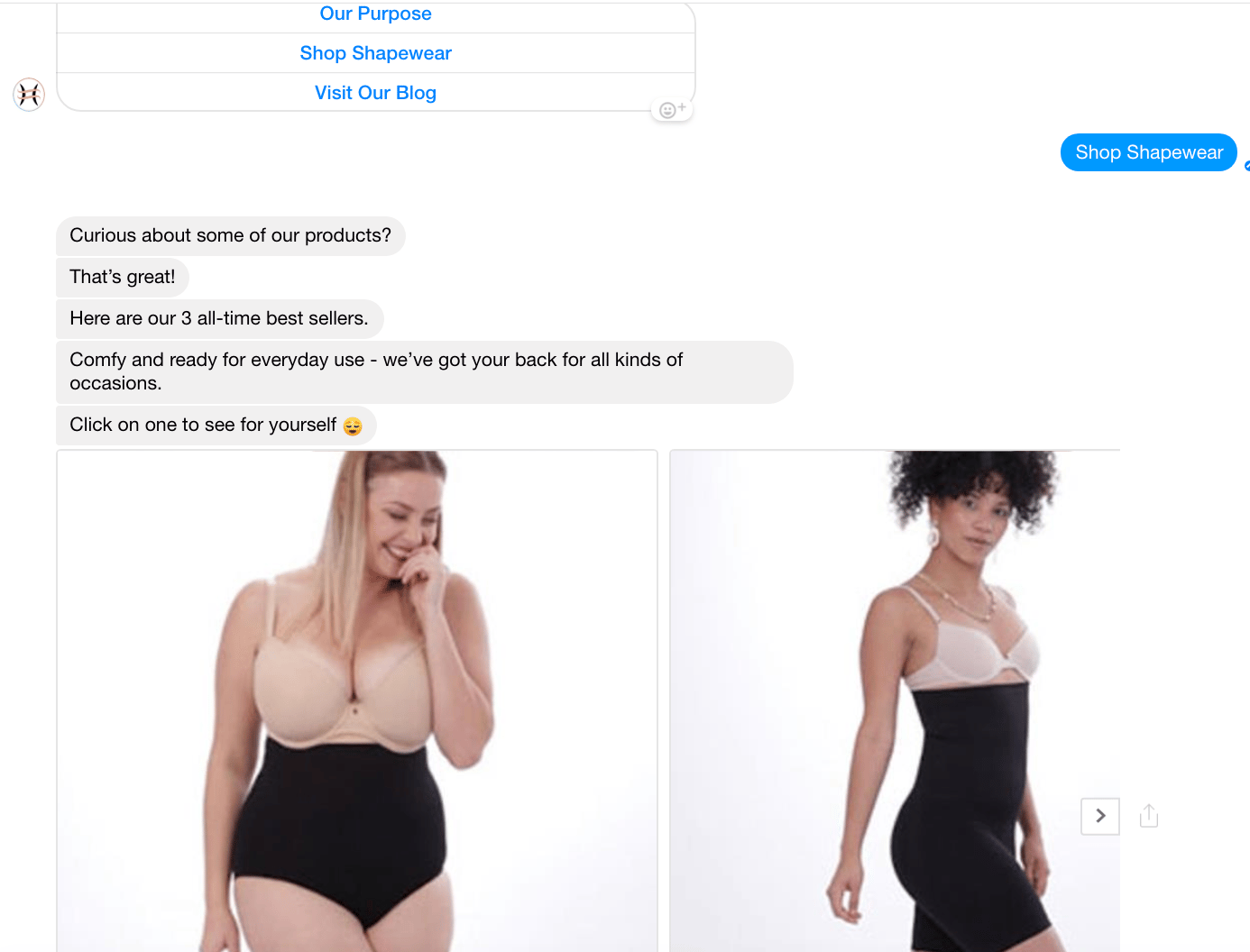 Conversational Marketing Example: Shapermint