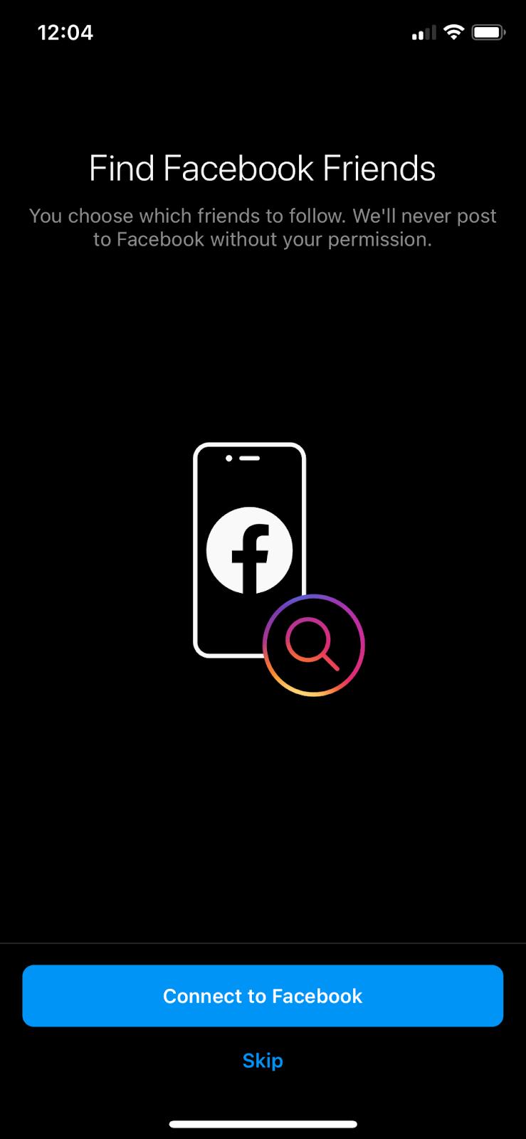 instagram set up