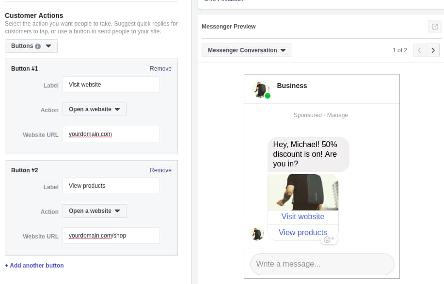 How to Create Facebook Messenger Ads Step 8: Trigger Bot Responses