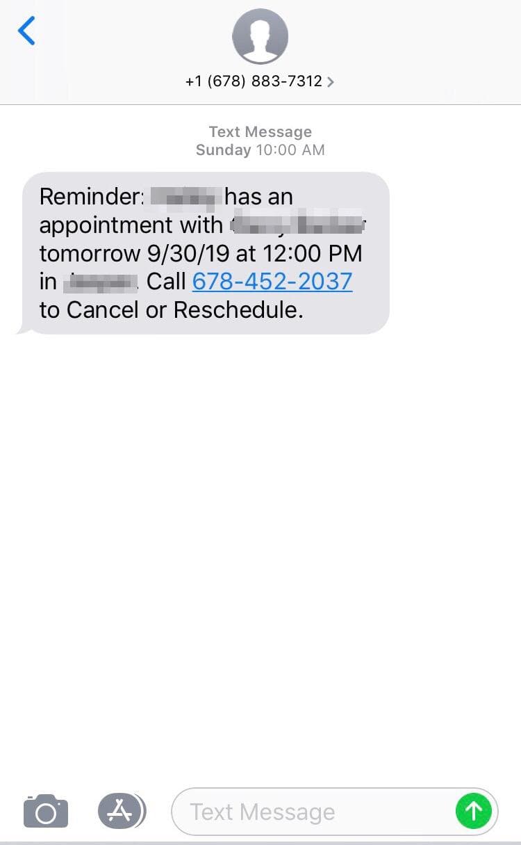 Local Business Text Marketing Example