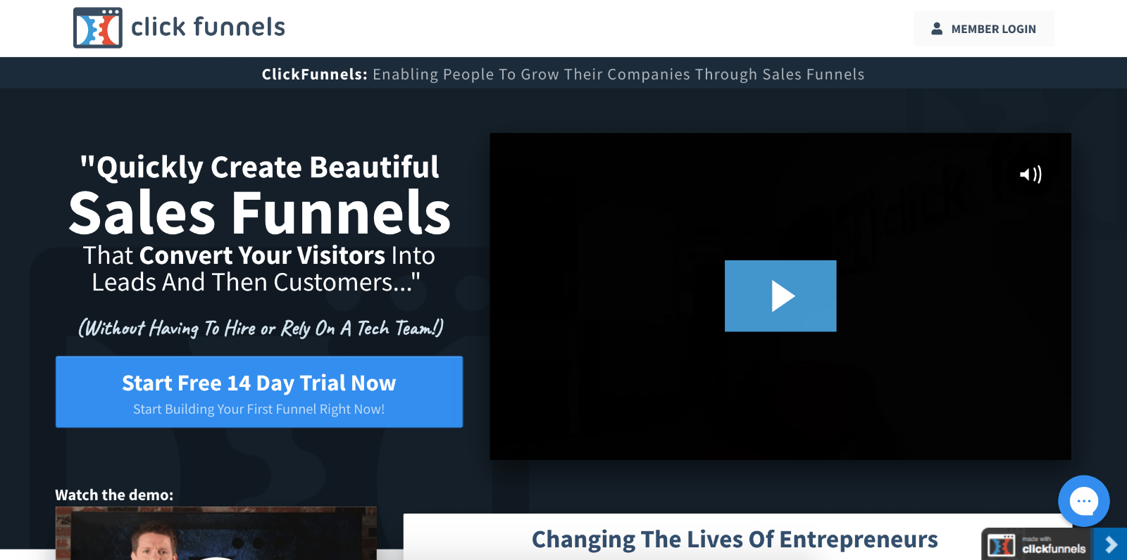 Click Funnels is the sixth Best B2B Lead Generation Tool example | The article is 21 of the Best B2B Lead Generation Tools for 2020