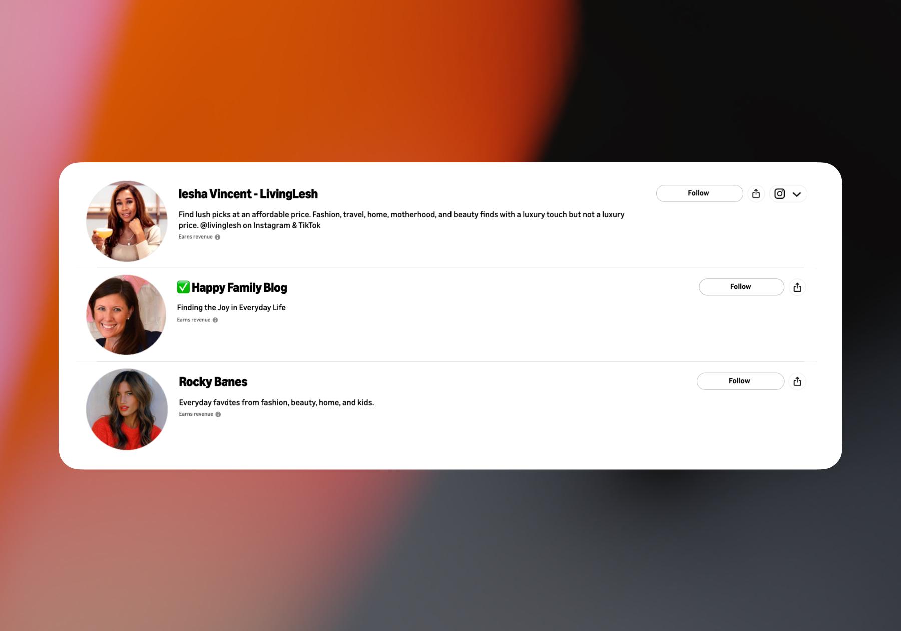 Screenshot of an example storefront