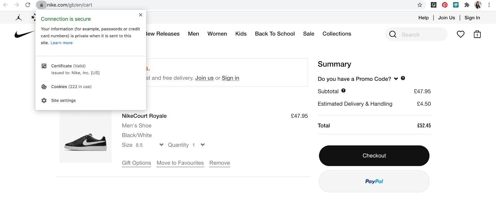 Nike secure website