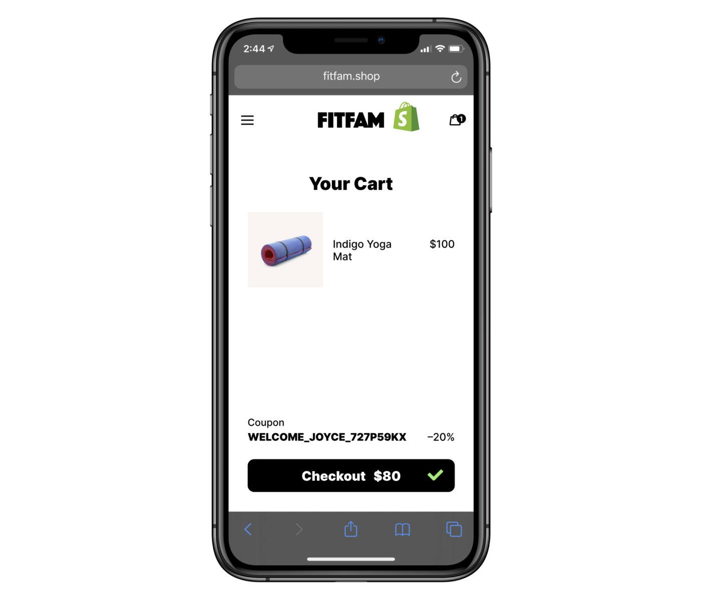 Personalized coupon at checkout