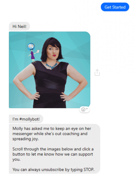 Sharing brand voice with a chatbot