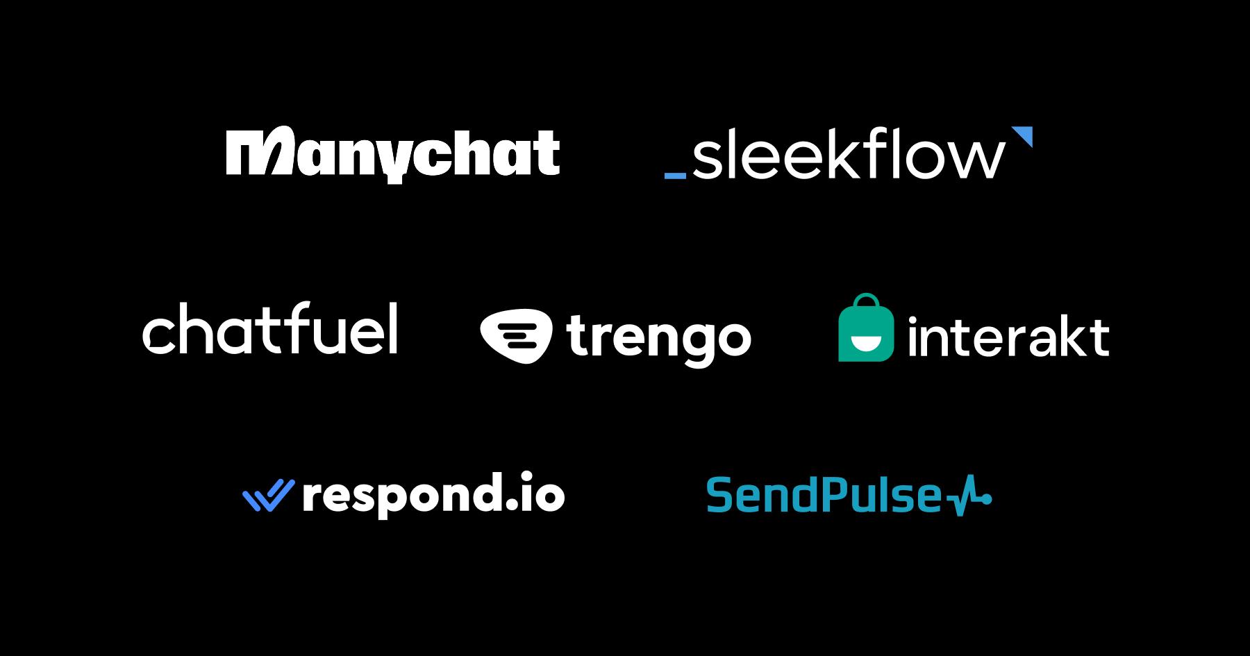 Screenshot of the best WhatsApp automation tools including Manychat 