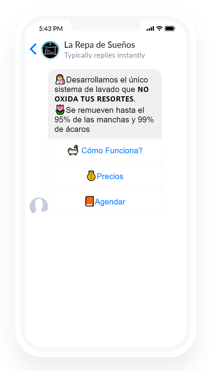 Buttons in Messenger builder