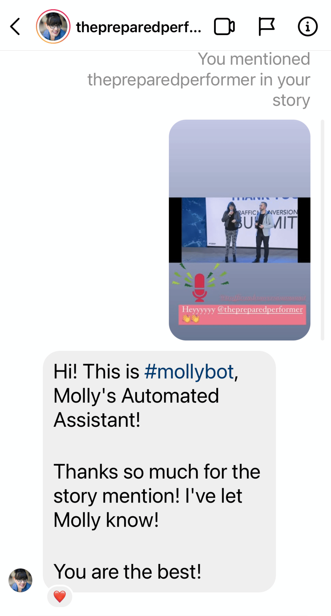 Instagram Story Mention Example