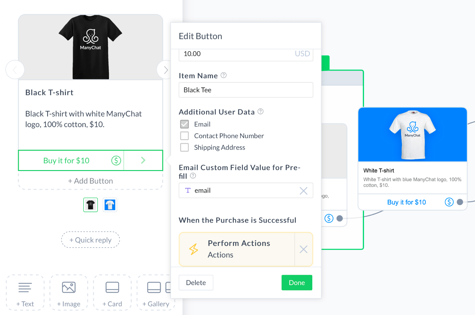 Taking Payment in Manychat | Facebook Messenger Bot Flow for eCommerce