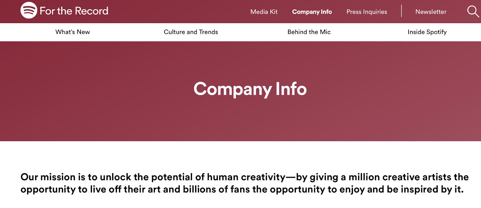 Spotify Customer Service Philosophy Example