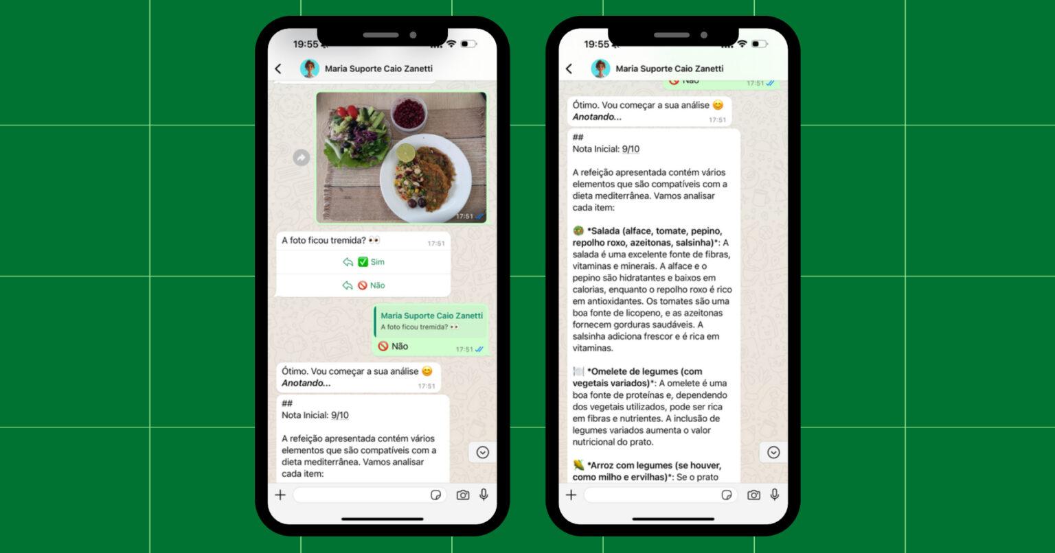 Screenshot of WhatsApp conversation through the program