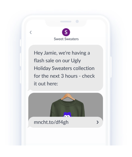 SMS marketing example