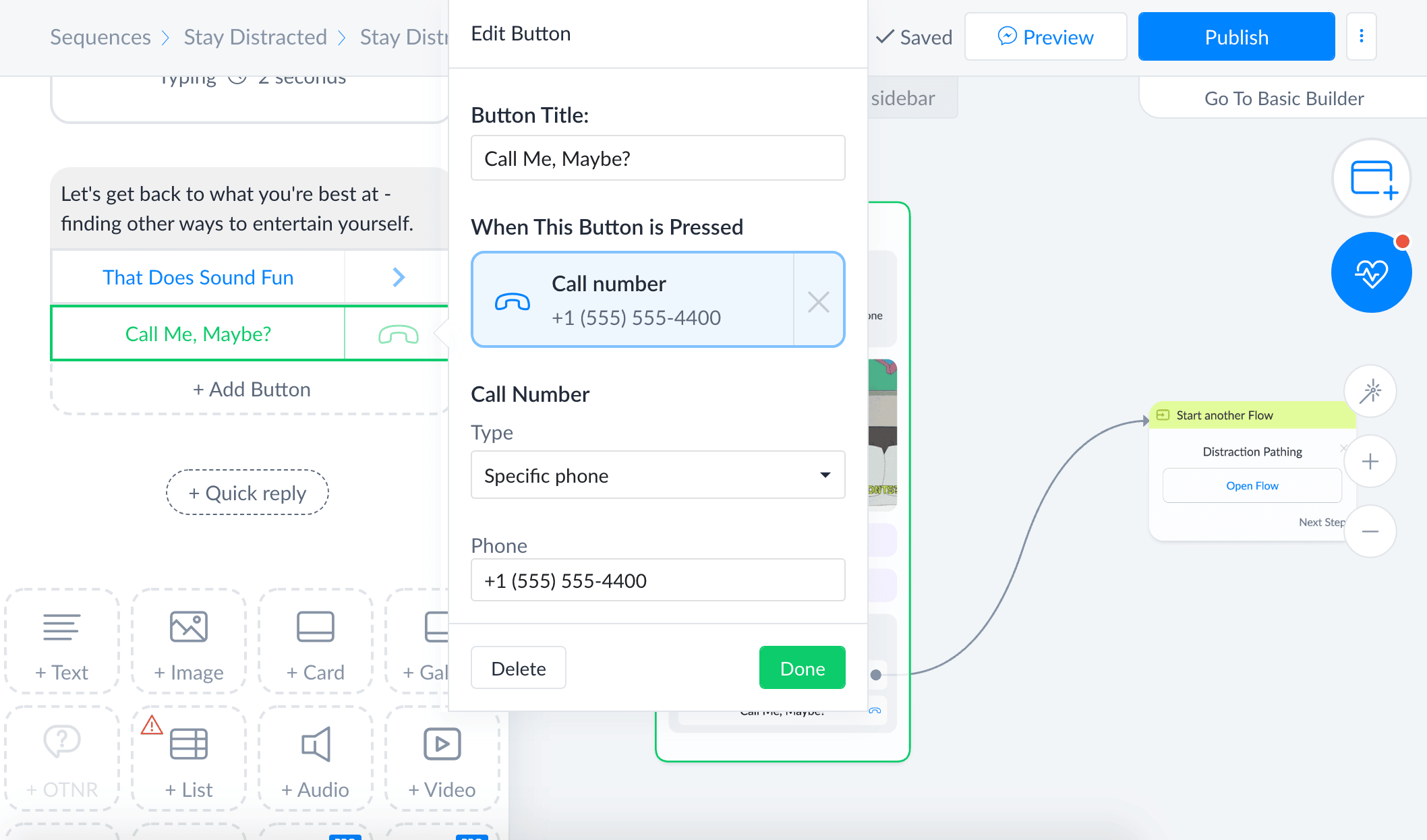 Adding phone number