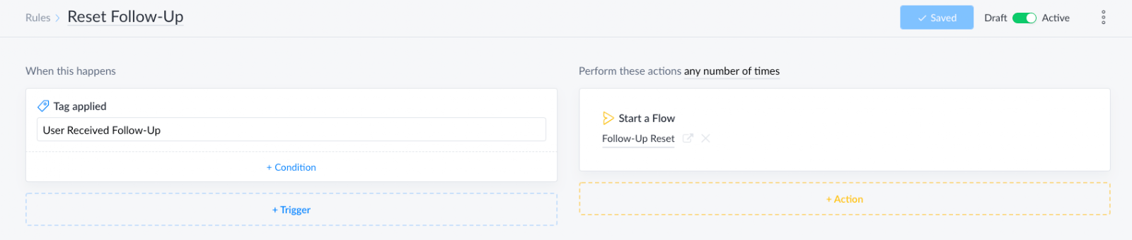 reset chatbot flow