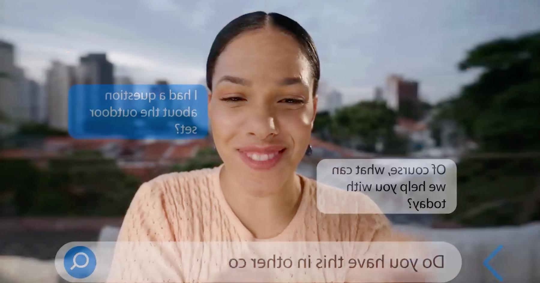Screenshot of a chat from the POV of the screen looking out at the person chatting 