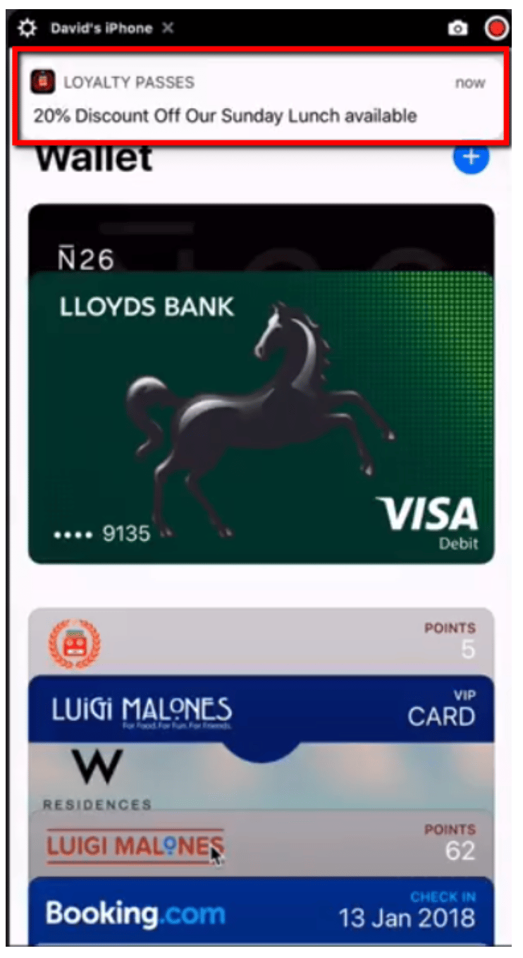 loyalty program in mobile wallet example