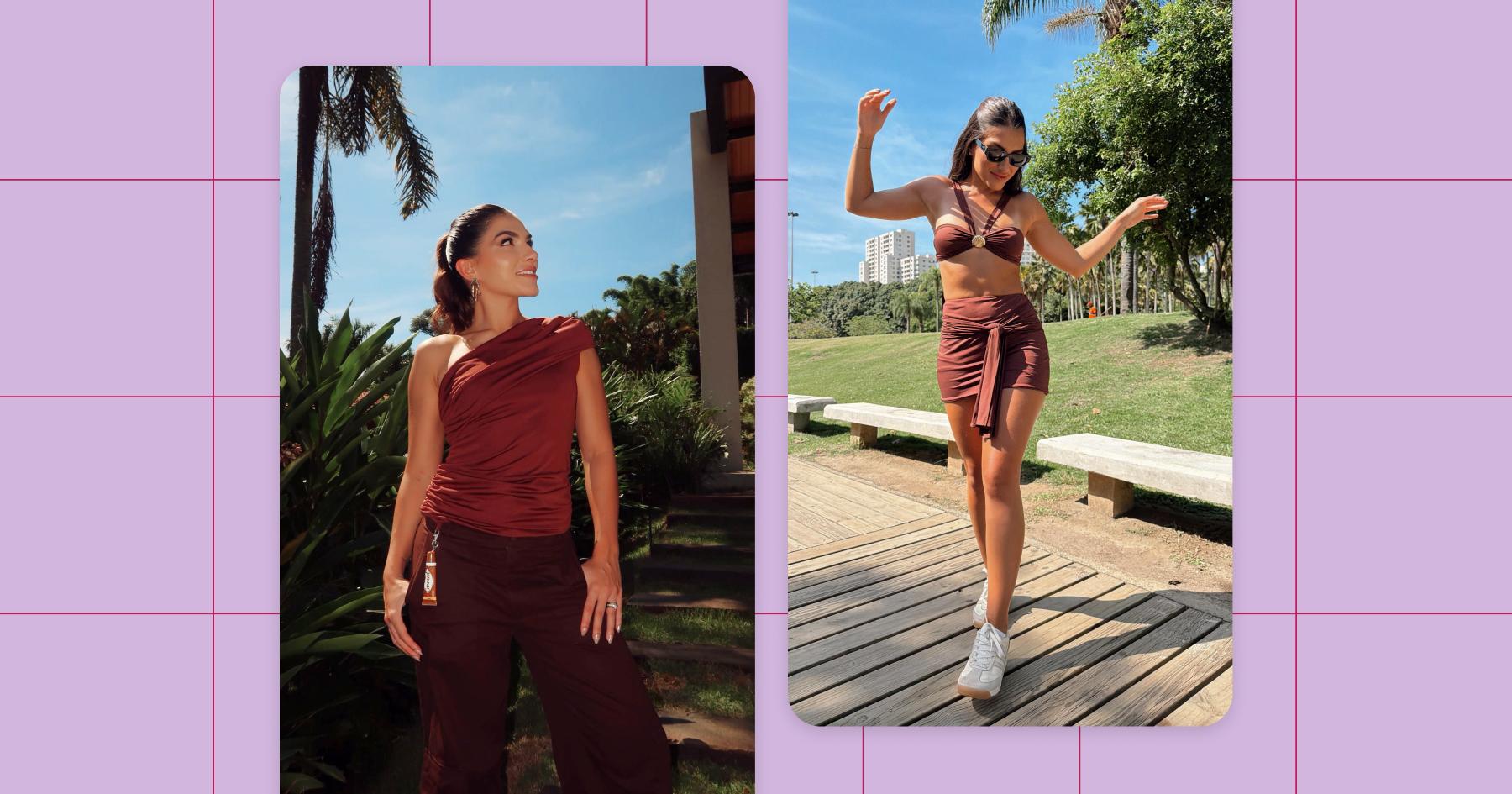 Screenshots of Letícia Vaz on Instagram