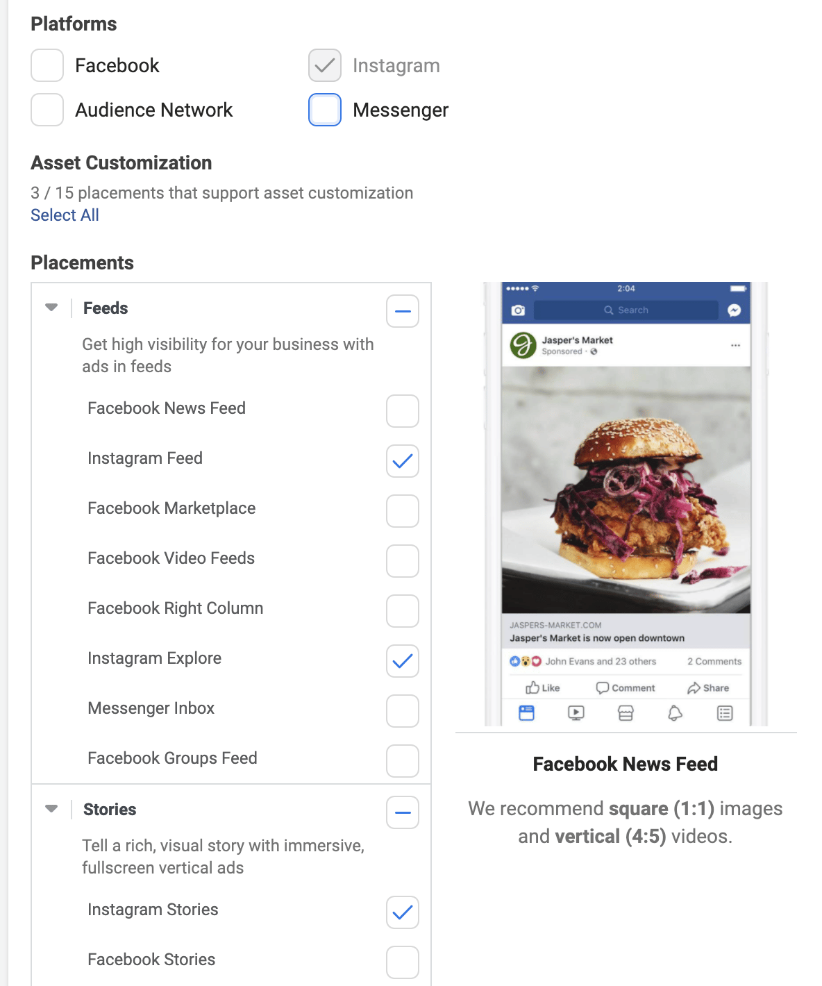 how to use instagram ads manager on facebook