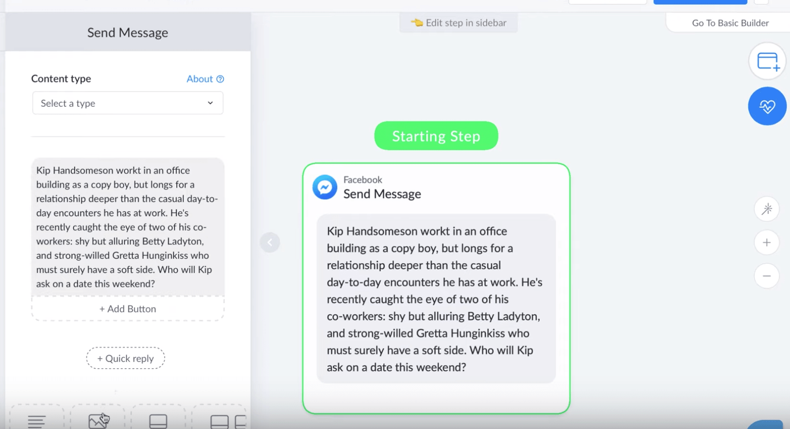 add copy to flow