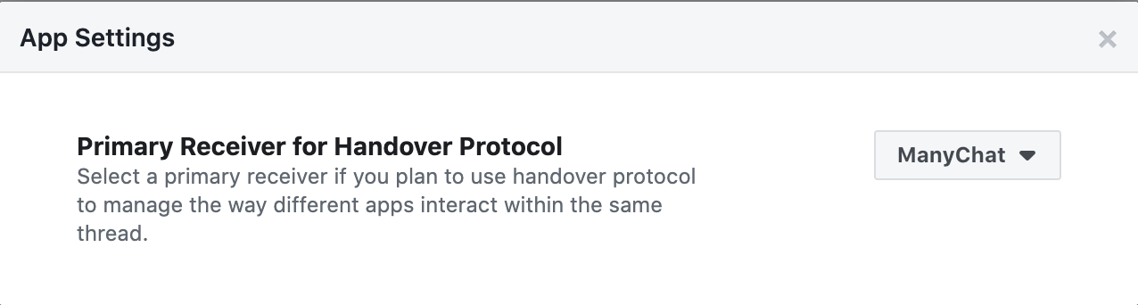 Primary Receiver Handover Protocol