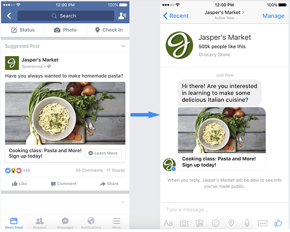 Good Facebook Ad Copy helping drive traffic to website